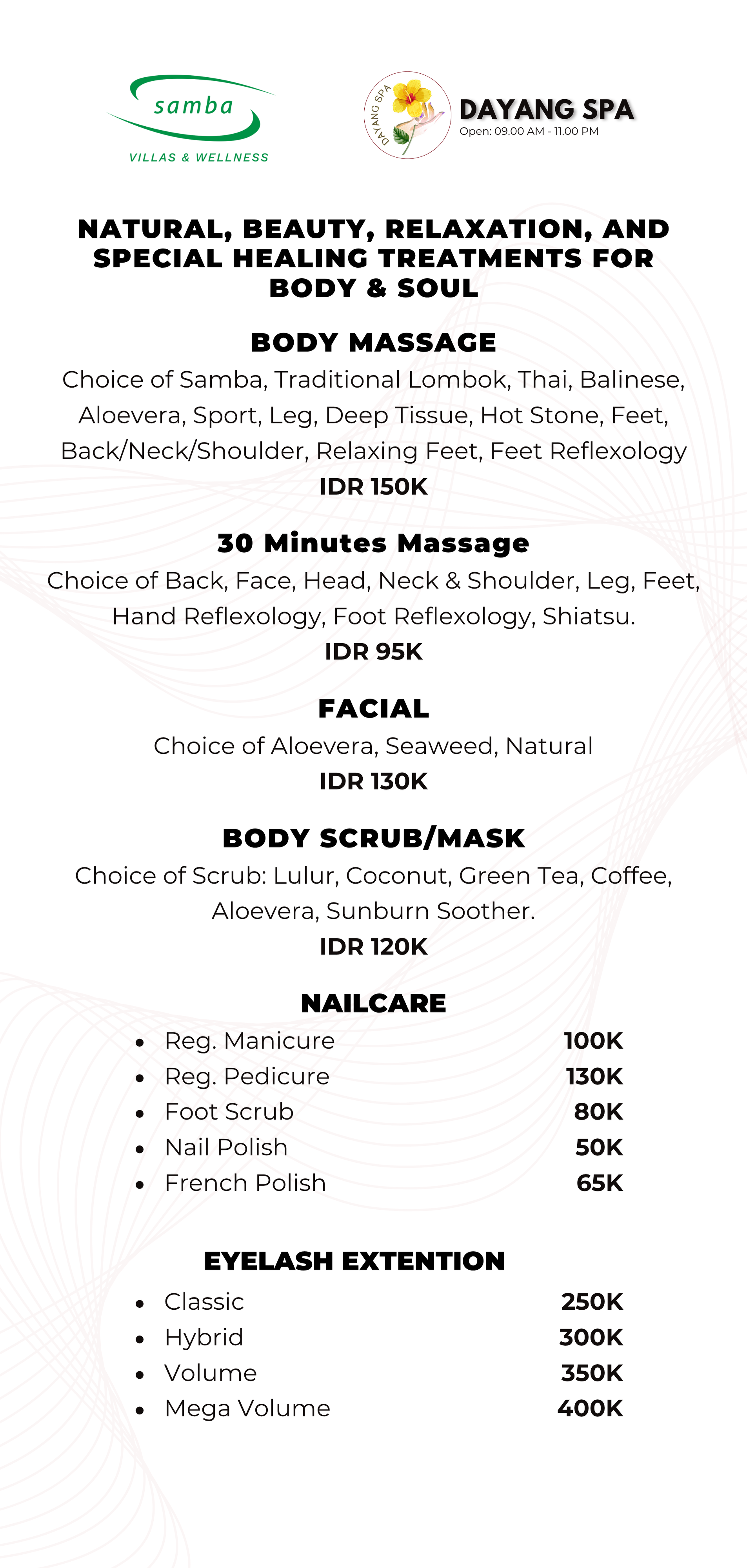 Menu Page 1